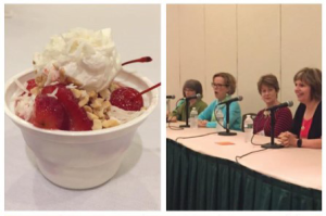 World Quilt Panel & Forum Ice Cream Social Pictured: A delicious sundae created by attendee & the instructor panelists for forum.